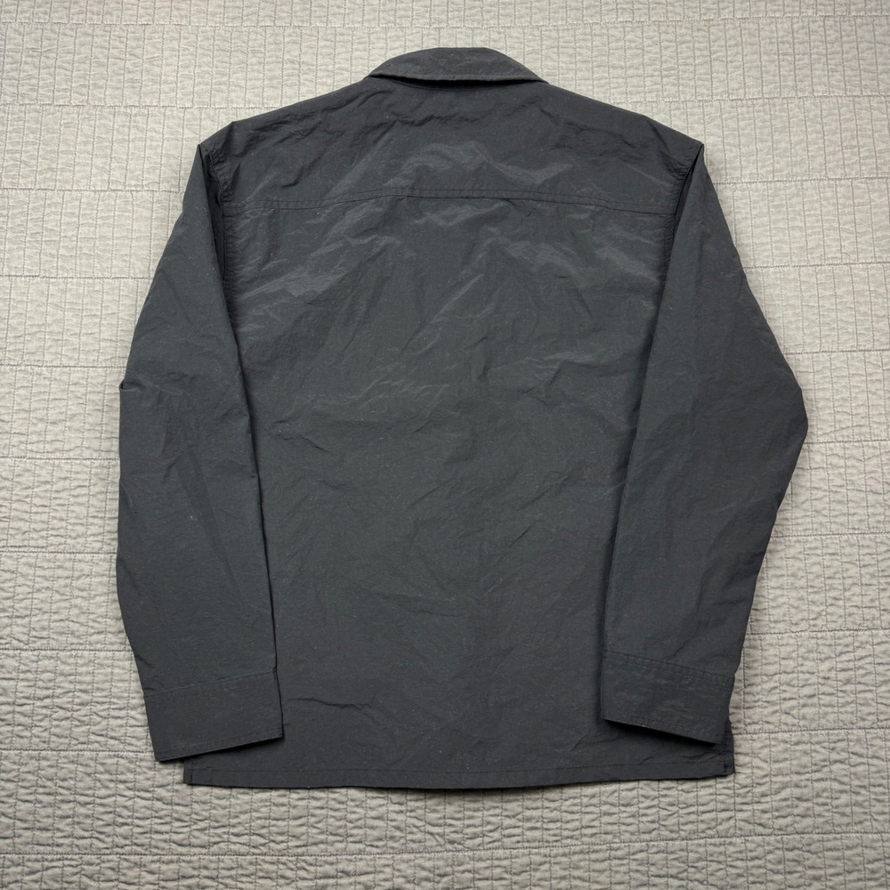 Nylon Snap Front Utility Chore Shirt Jacket Men Small Black Gorpcore Techwear - Picture 4 of 11